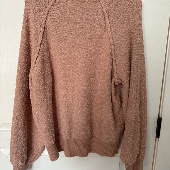 Knox Rose Tan Crew Neck Sweater with Ribbed Details - Picture 4 of 6